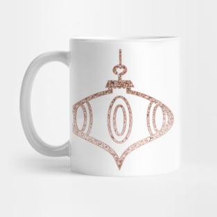 Sparkling rose gold christmas bauble Mug